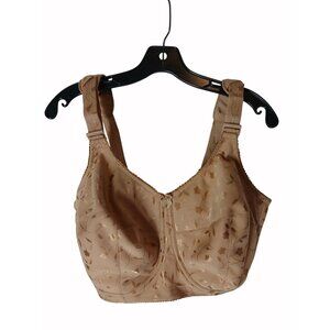 Elila Womens Bra Beige Jacquard Softcup 38H 38 H 1305 Full Coverage